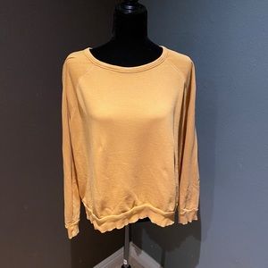 Universal Thread Yellow Distressed Sweatshirt Sz M